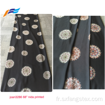 100% polyester impression africaine Nida tissu Abaya personnalisé